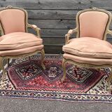Paire de fauteuils cabriolets de style Louis XV