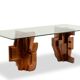 Matteo Ceccarelli. Sculptural table in "brutalist" style. 1980s.