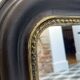 Louis Philippe mirror in black and gold