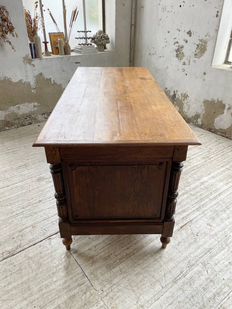 Comptoir en chêne drapier chêne 1900