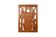 Roger Kressmann. Carved walnut panel with a gouge. 1980s.