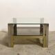Coffee table in brass and glass 1960