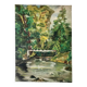Tableau huile sur toile rivière vintage