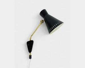 Scandinavian Diabolo wall light model 215 by EAE, Sweden, 1950s.