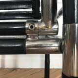 Paire de fauteuils bambou et chrome, 1970’s
