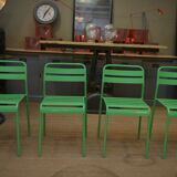 Stackable metal garden chairs