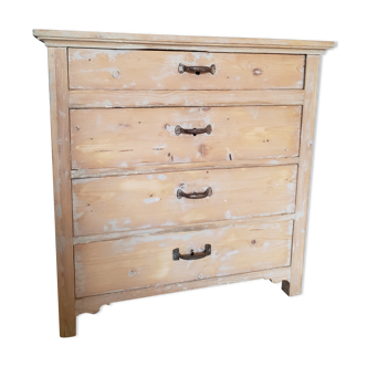 Weathered campaign chest of drawers