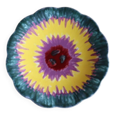 Large Longwy vega enameled ceramic dish Multicolor