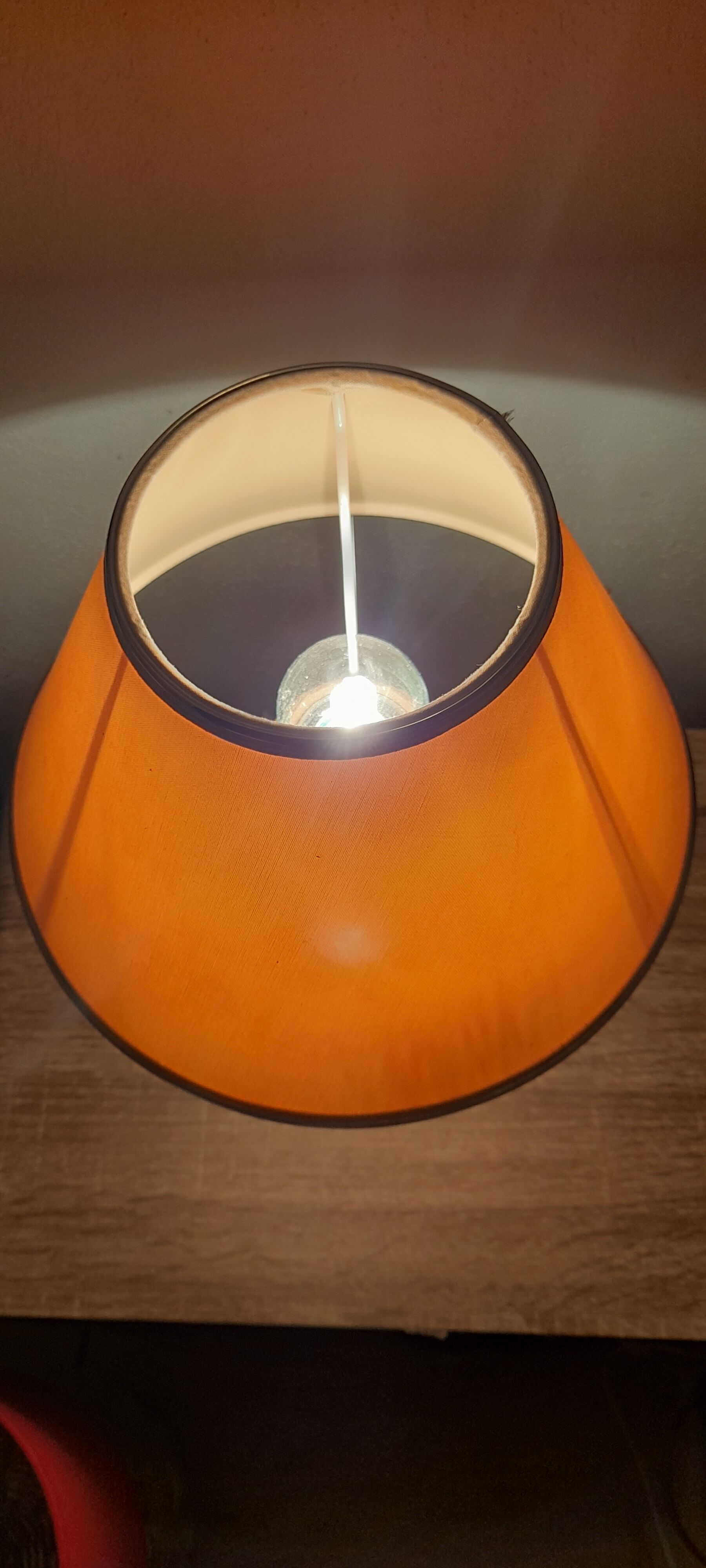 Wooden and brass bedside lamp arabesque Paris