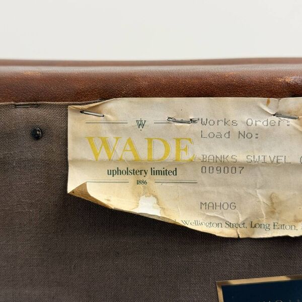 Chaise de bureau Chesterfield Wade en cuir marron