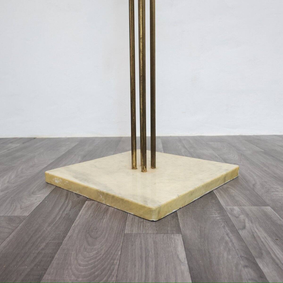 Modern Marble and Brass Coat Rack by Renato Zevi for Metalarte, 1970s