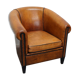 Vintage club chair in cognac-coloured leather Netherlands