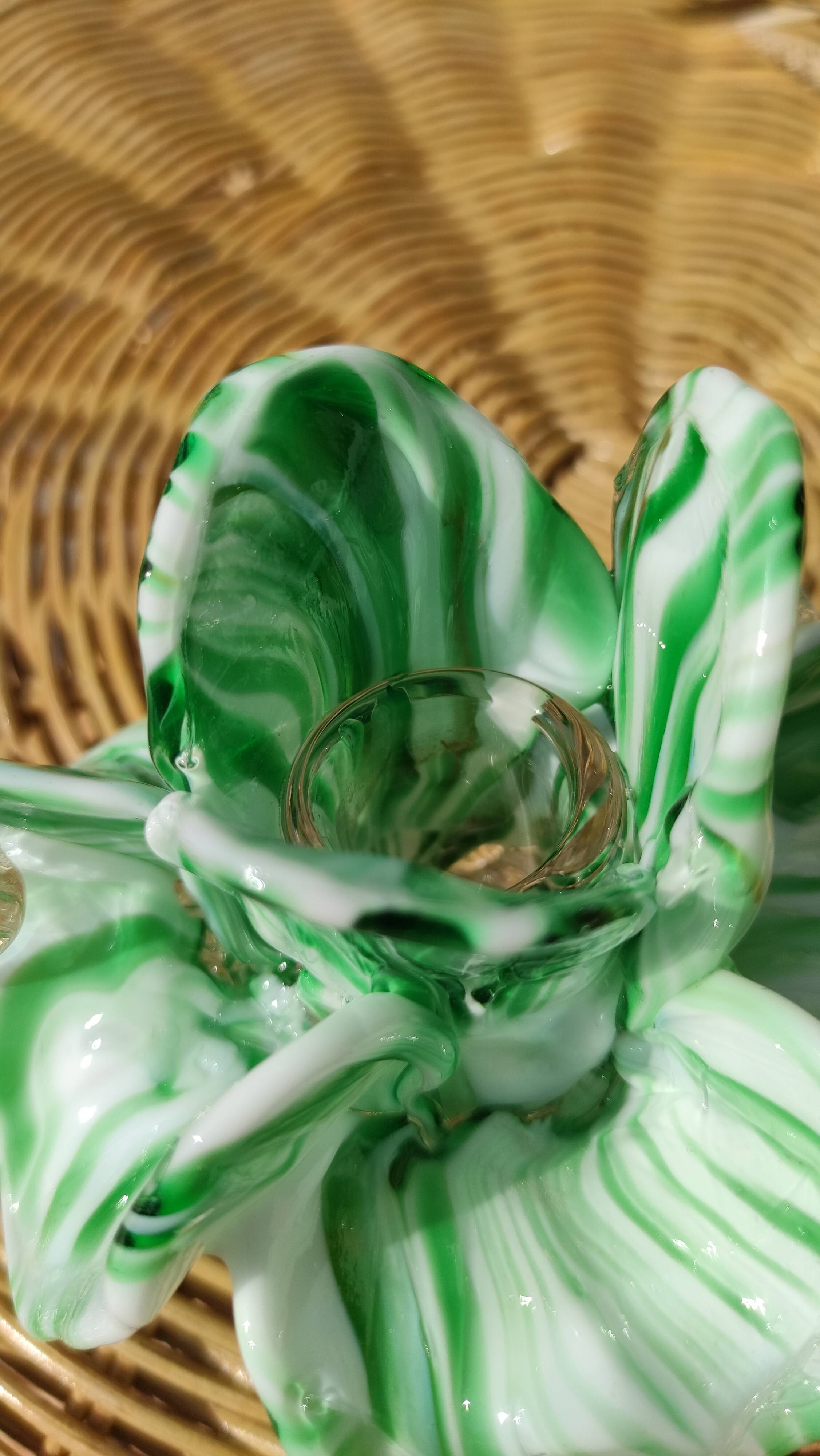 Handcrafted candle holder in Murano glass, unique piece