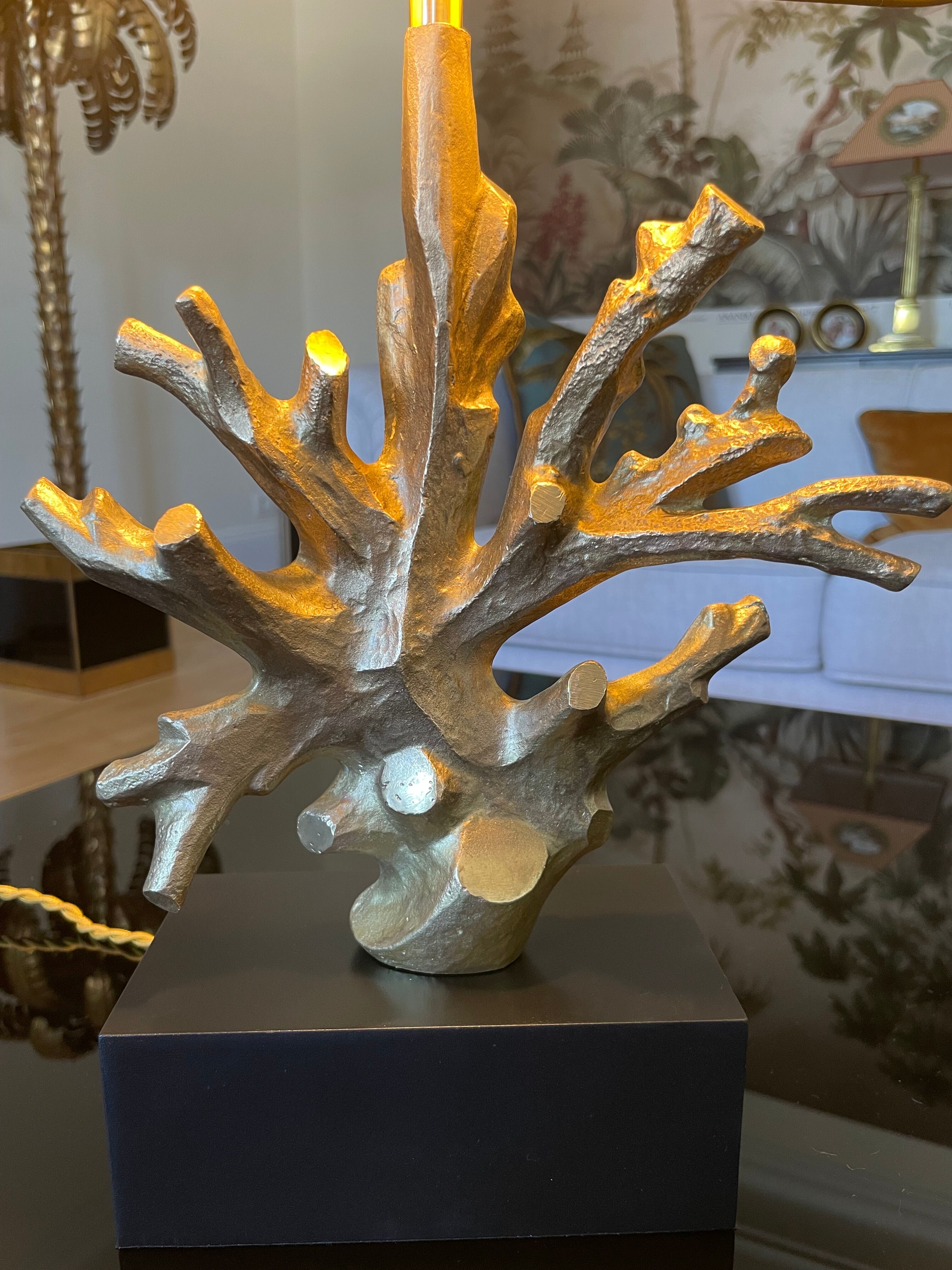 Maison Charles lamp signed model CORAIL bronze