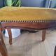 Antique wooden and velvet ottoman stool