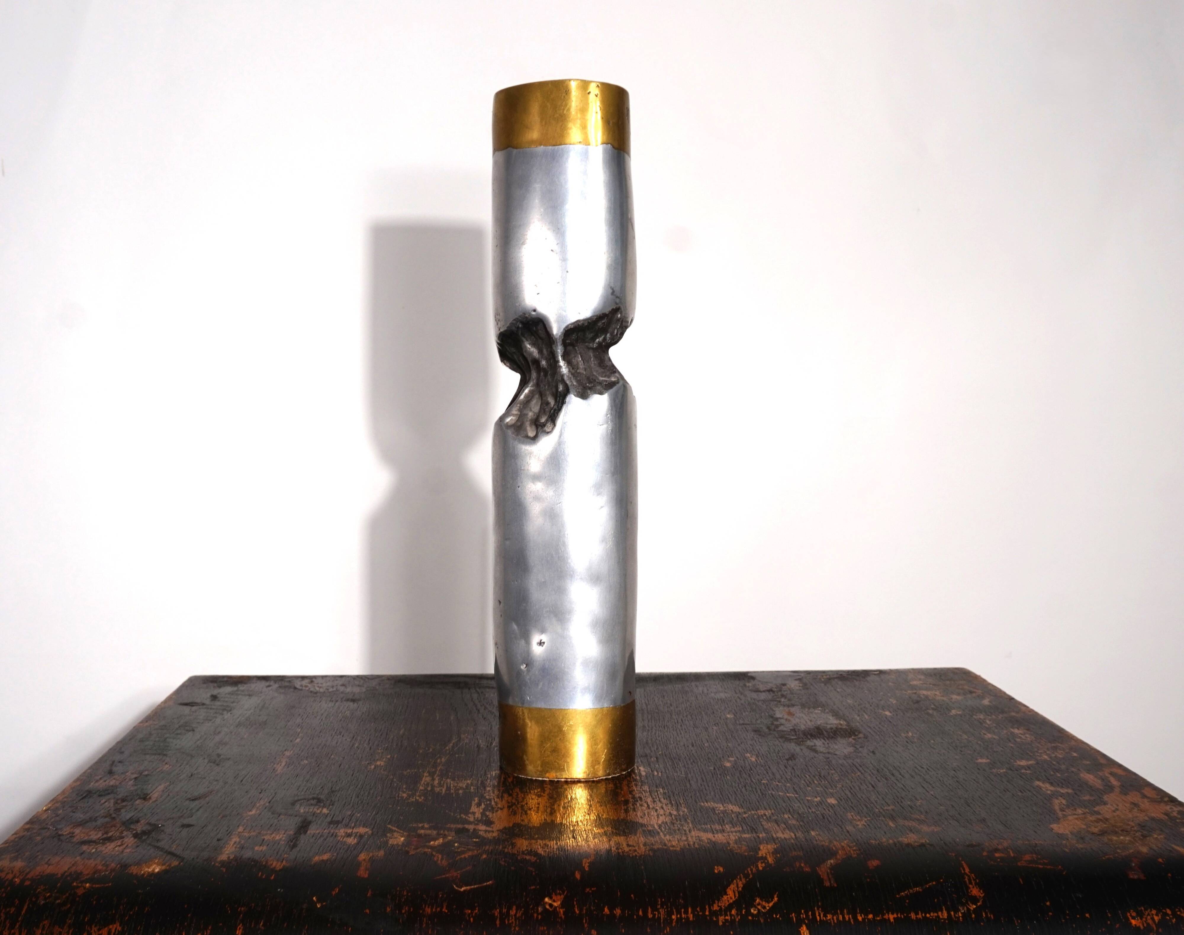 Marshall Disenos sculpture Brutalist Candleholder by David Marshall, 1980