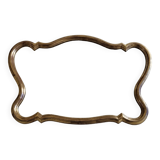 Vintage stucco and gilded wood mirror in Louis XV style, baroque, 78 cm