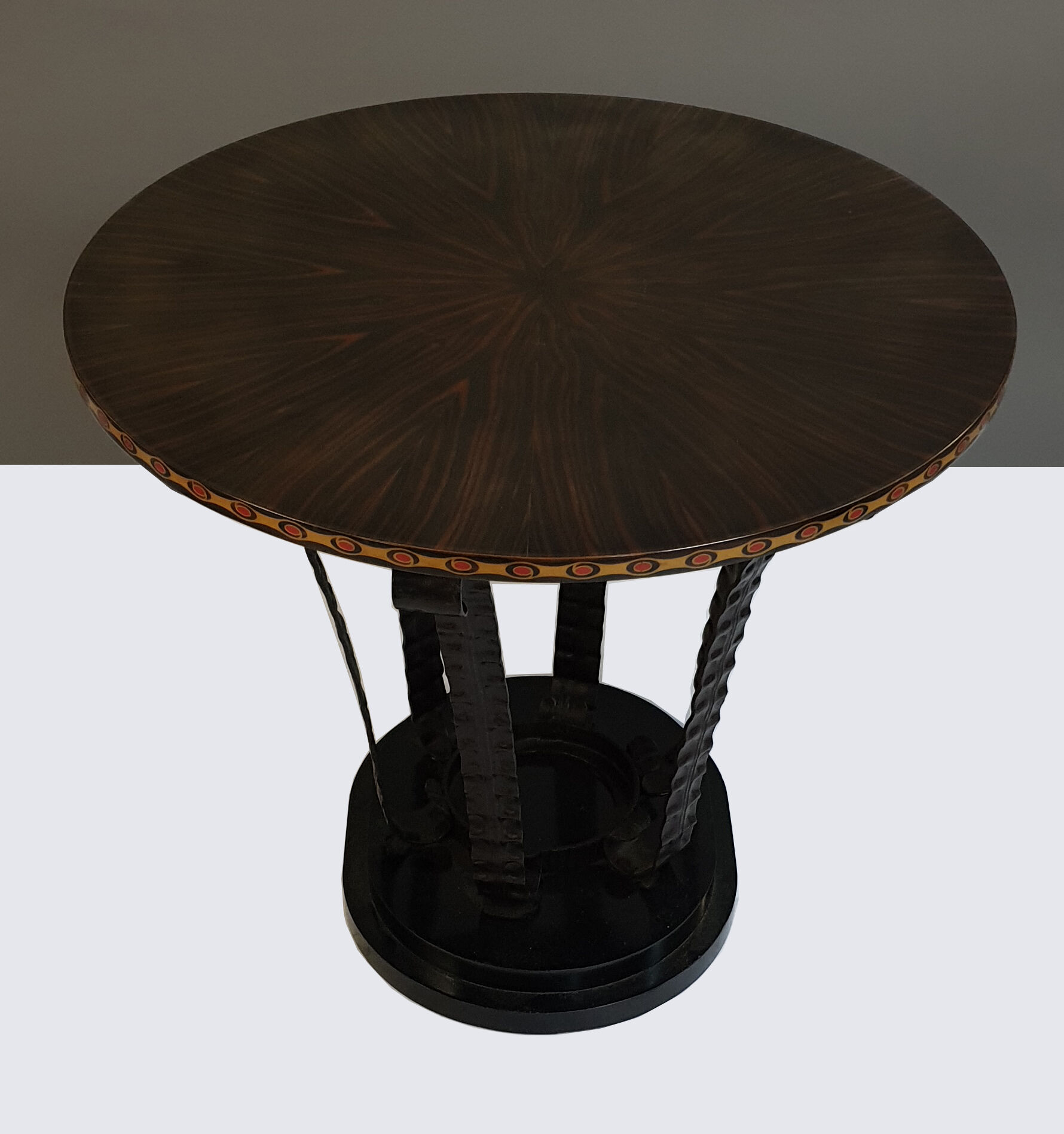 Forged iron side table