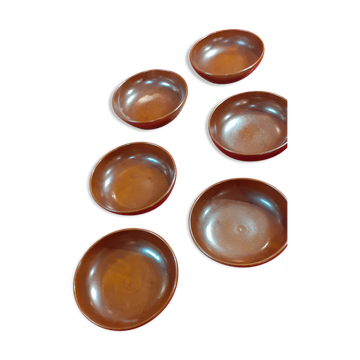 Hollow plates set of 6 vallauris felix ceram