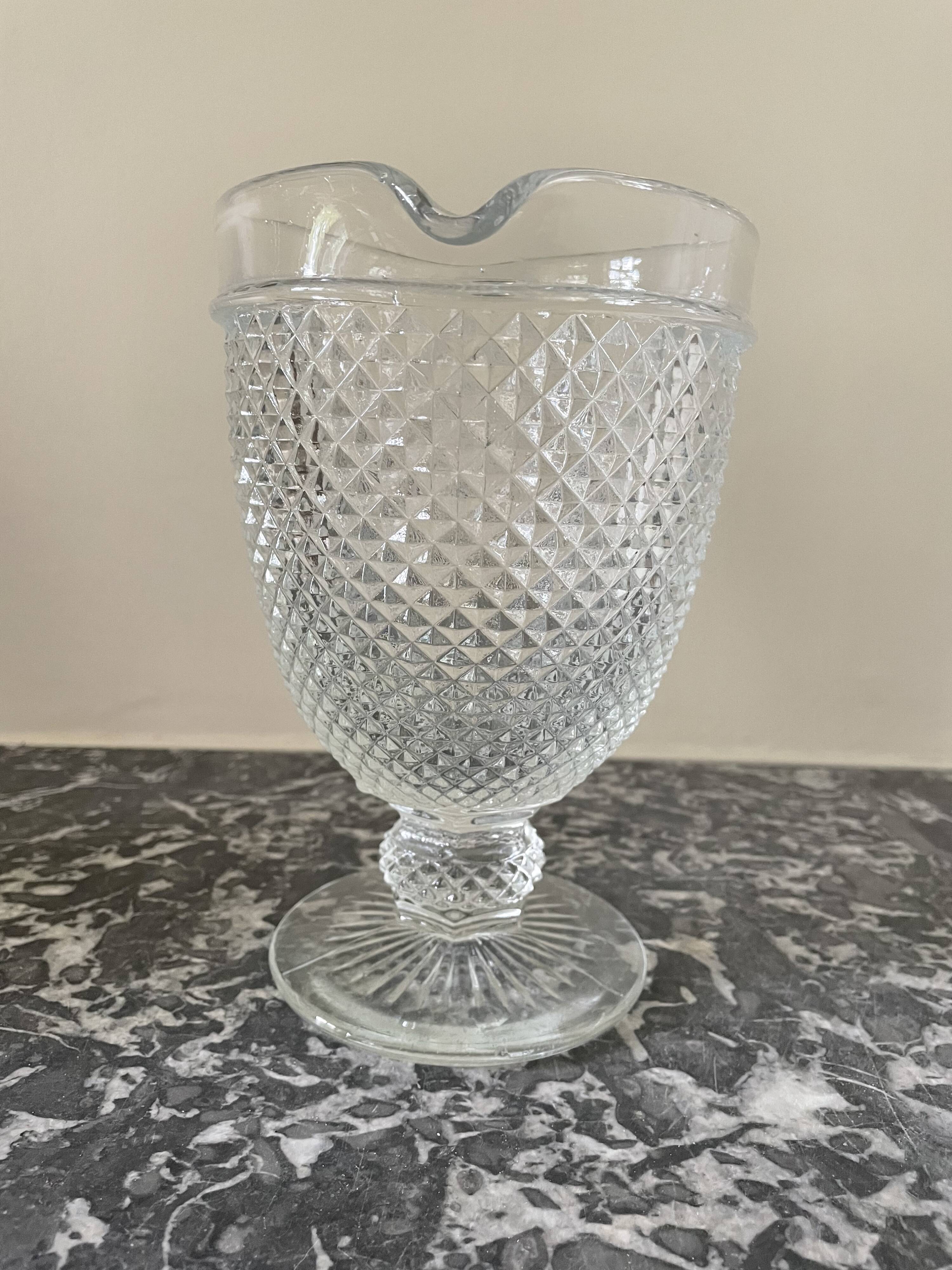 Pitcher on diamond point stand