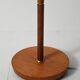 Scandinavian floor lamp in oak and brass, 50s