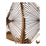 Hanging wood and stretched wire