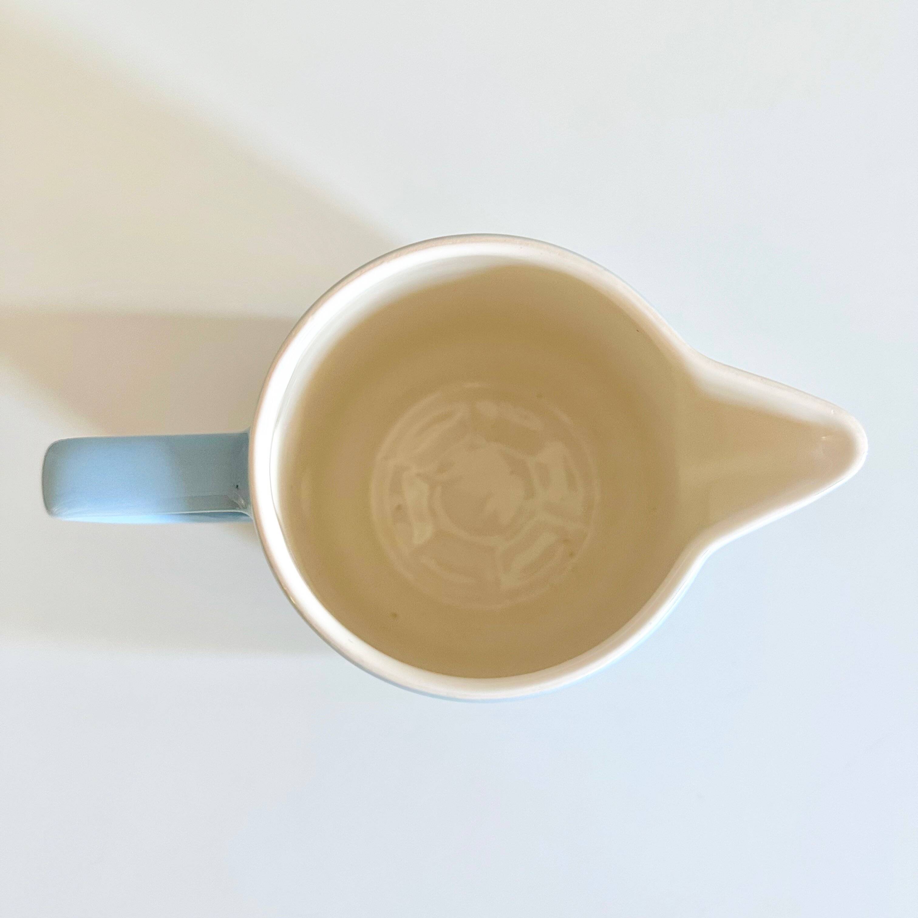 Vintage ceramic jug pastel blue, waku germany, 50's kitchen