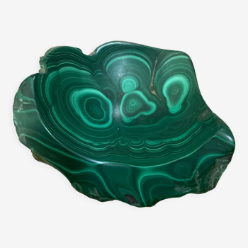 Ashtray block of malachite 310 gr