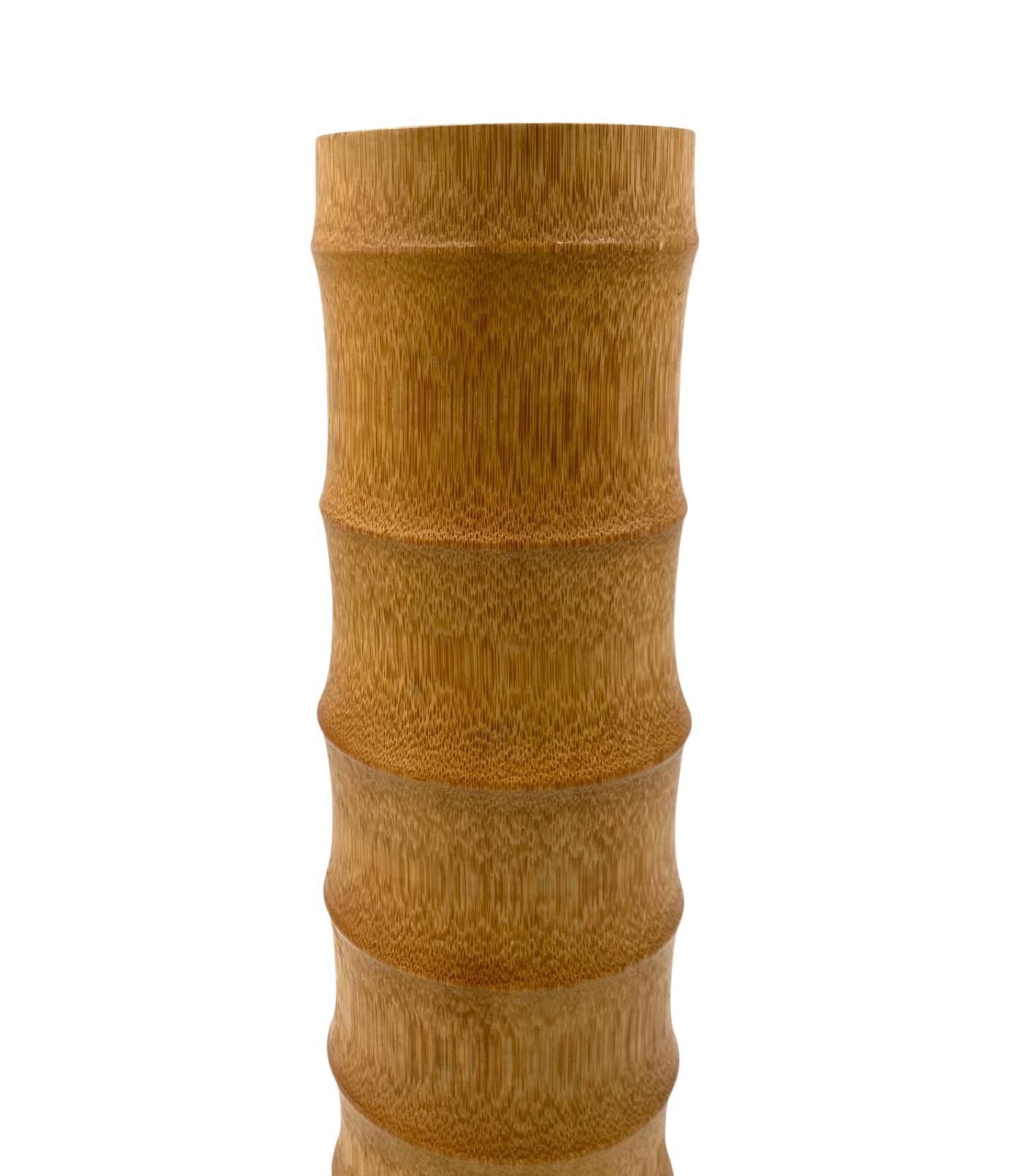 Hollywood regency bamboo vase, Italy 1970