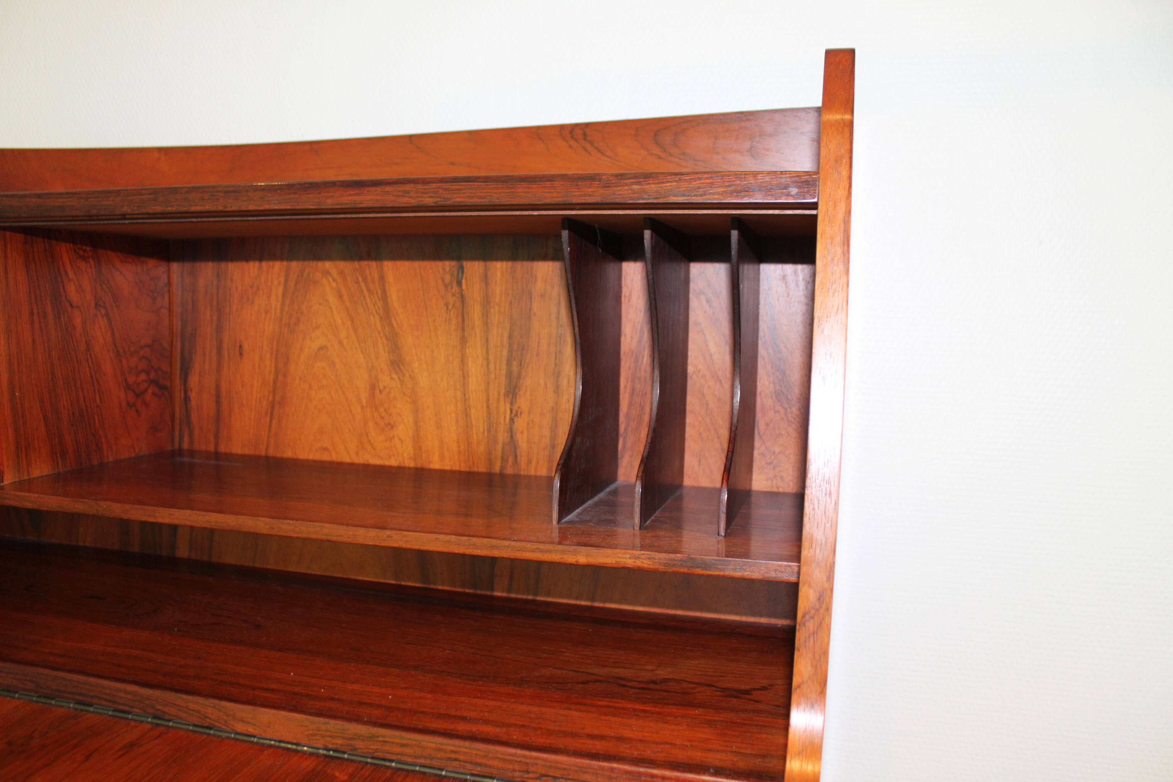 Scandinavian mahogany secretary, Norway, 1960.