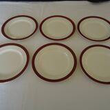 Digoin sarreguemines opaque porcelain dinner plates, pasteur pattern