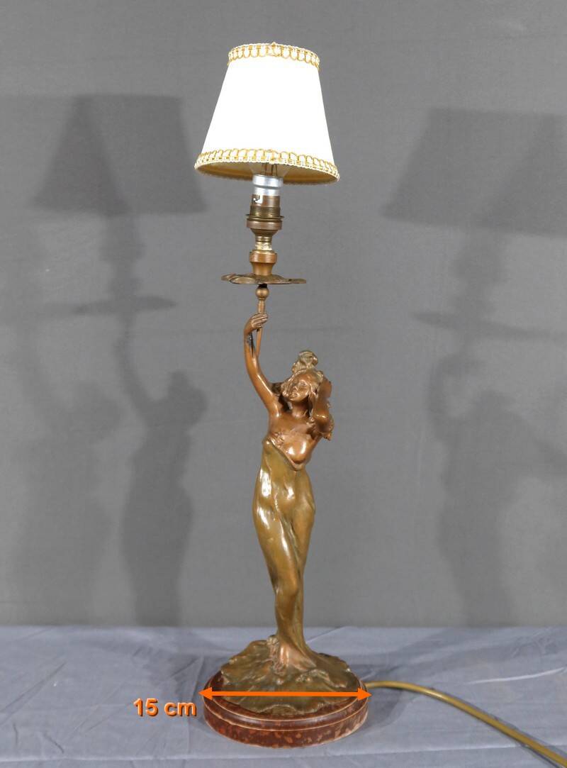 Regulate Lamp, Art Nouveau style, signed C.Rosa – Mid 20th century