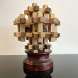 Multi-ball wooden puzzle