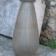 Hyacinth vase in frosted glass art deco foliage pattern