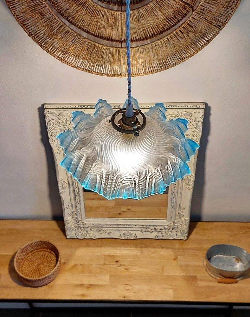 Blue vintage pendant lamp
