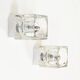 Pair of 1970s glass wall lamps by Peill & Putzler (4 pairs available)