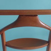 Italian valet Fratelli Reguitti in wood and brass, 1950/600