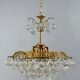 Hollywood Regency chandelier with crystal glass shades by Ernst Palme, Germany, 1960s