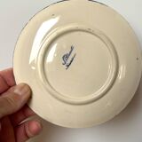 duo d'assiettes  à dessert en porcelaine décor floral peint à la main