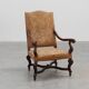 Louis XV Style Carved Walnut Armchair with Needlepoint Upholstery, France
