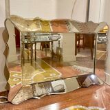Large Venetian mirror twisted and beveled