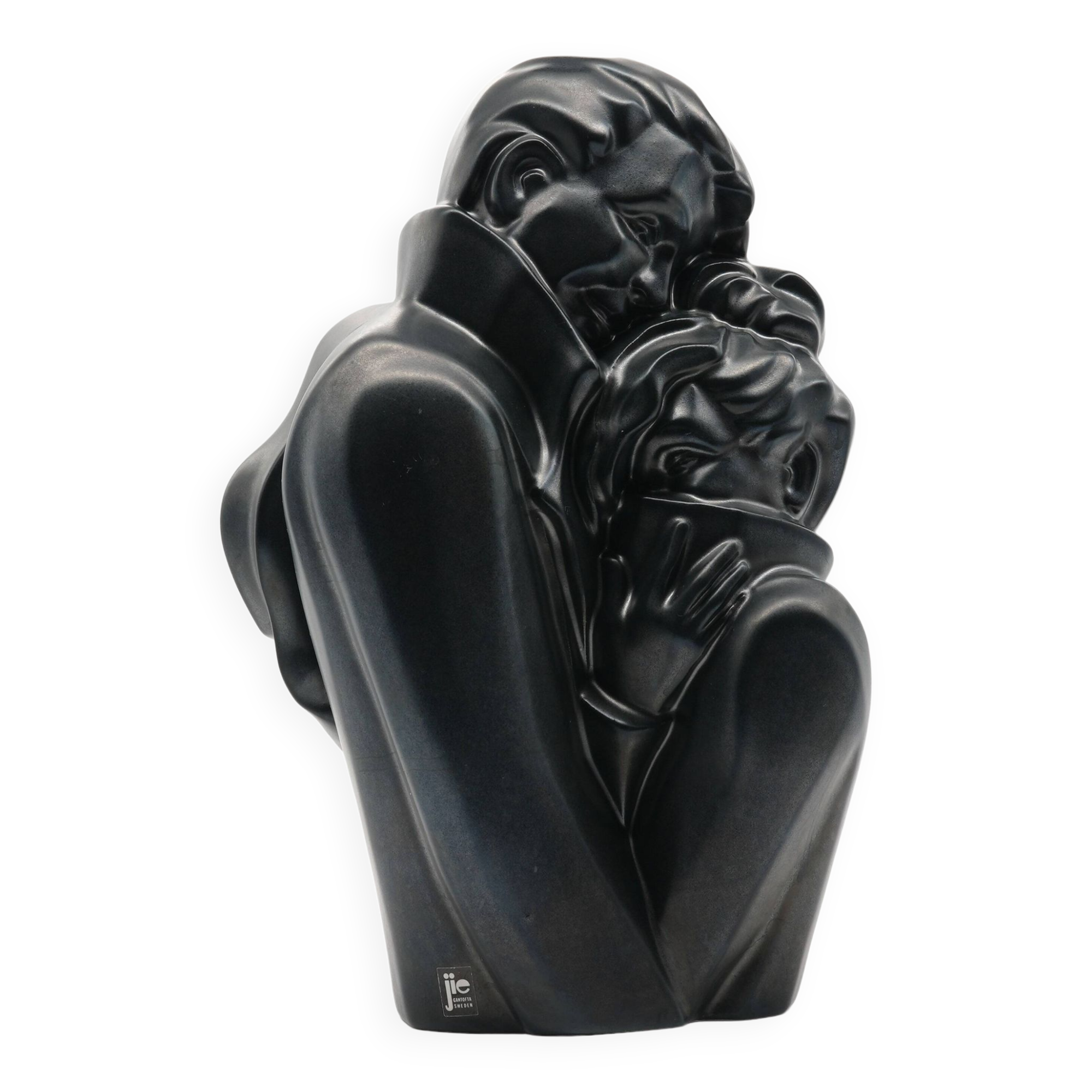 Figurine, loving couple, Scandinavian ceramic, 1970s