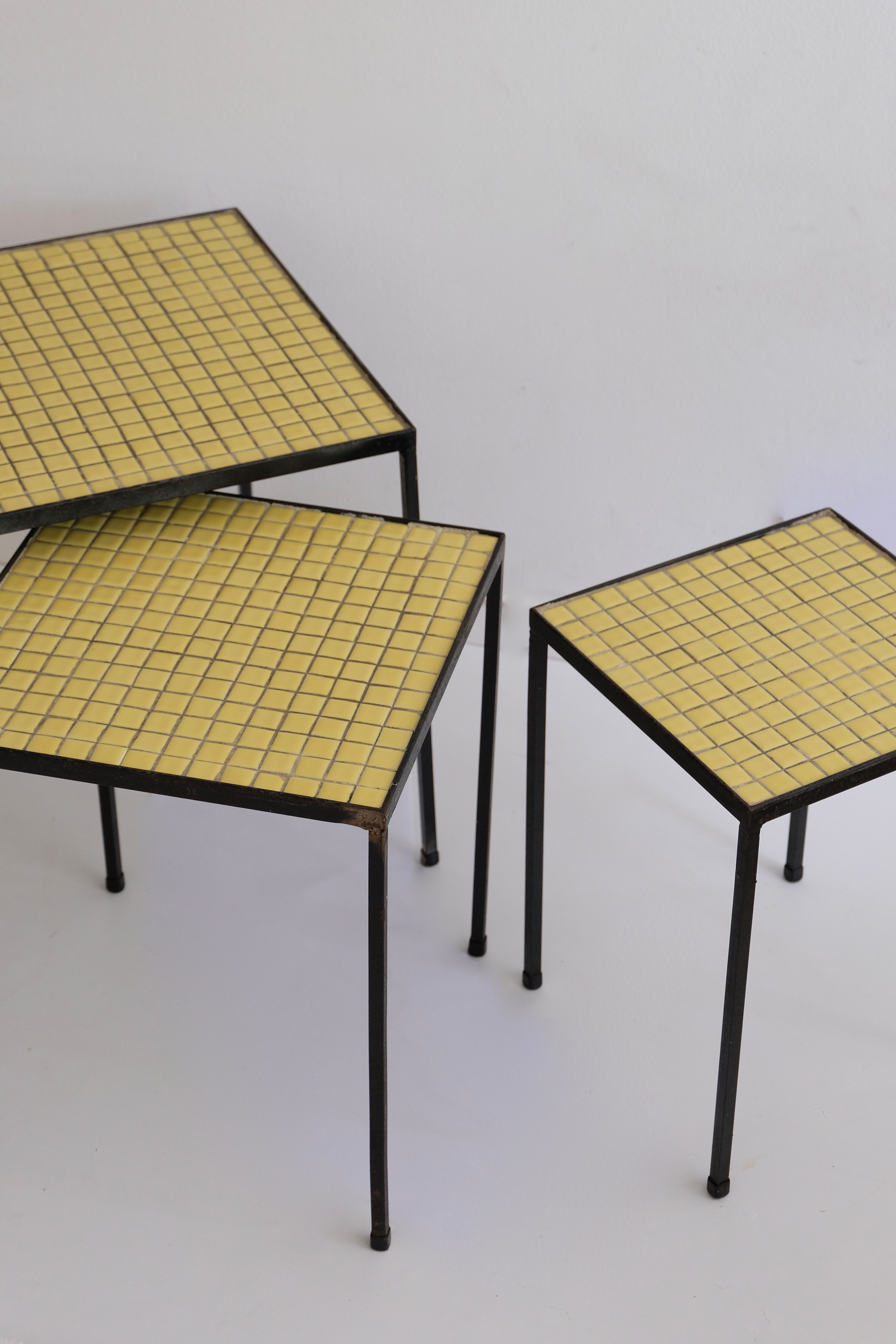 Tiled trundle tables, circa 1970