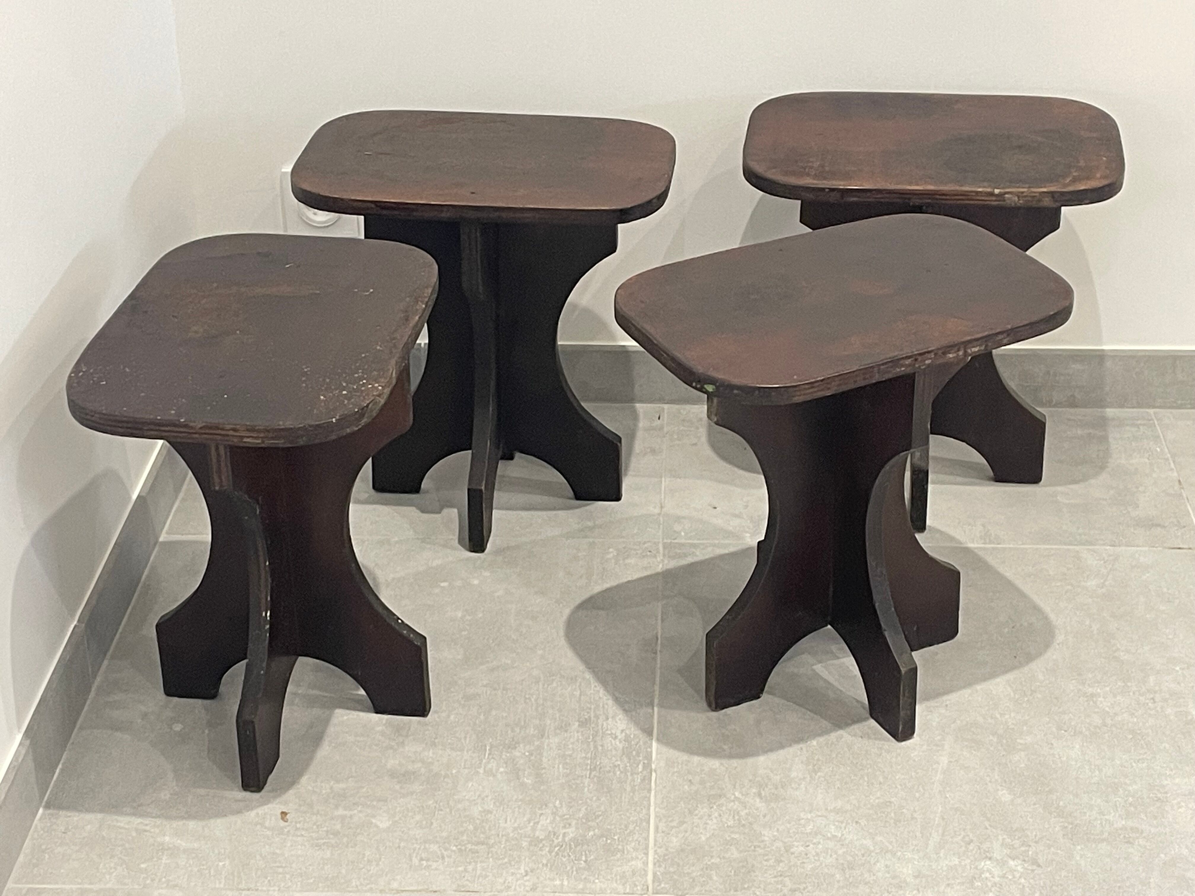 Lot de 4 tabourets