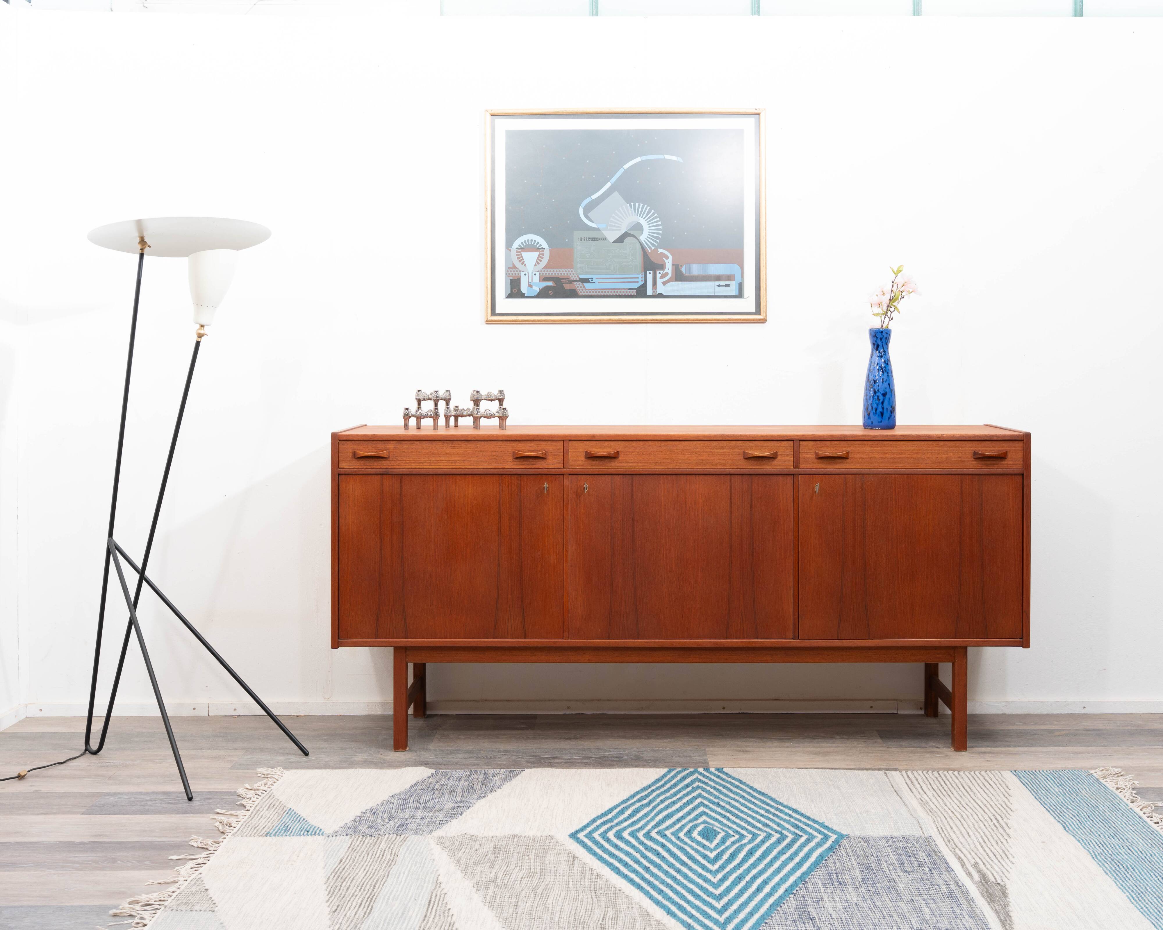 1960s teak sideboard. Manufacturer: Ulferts, Tibro Sweden, restored