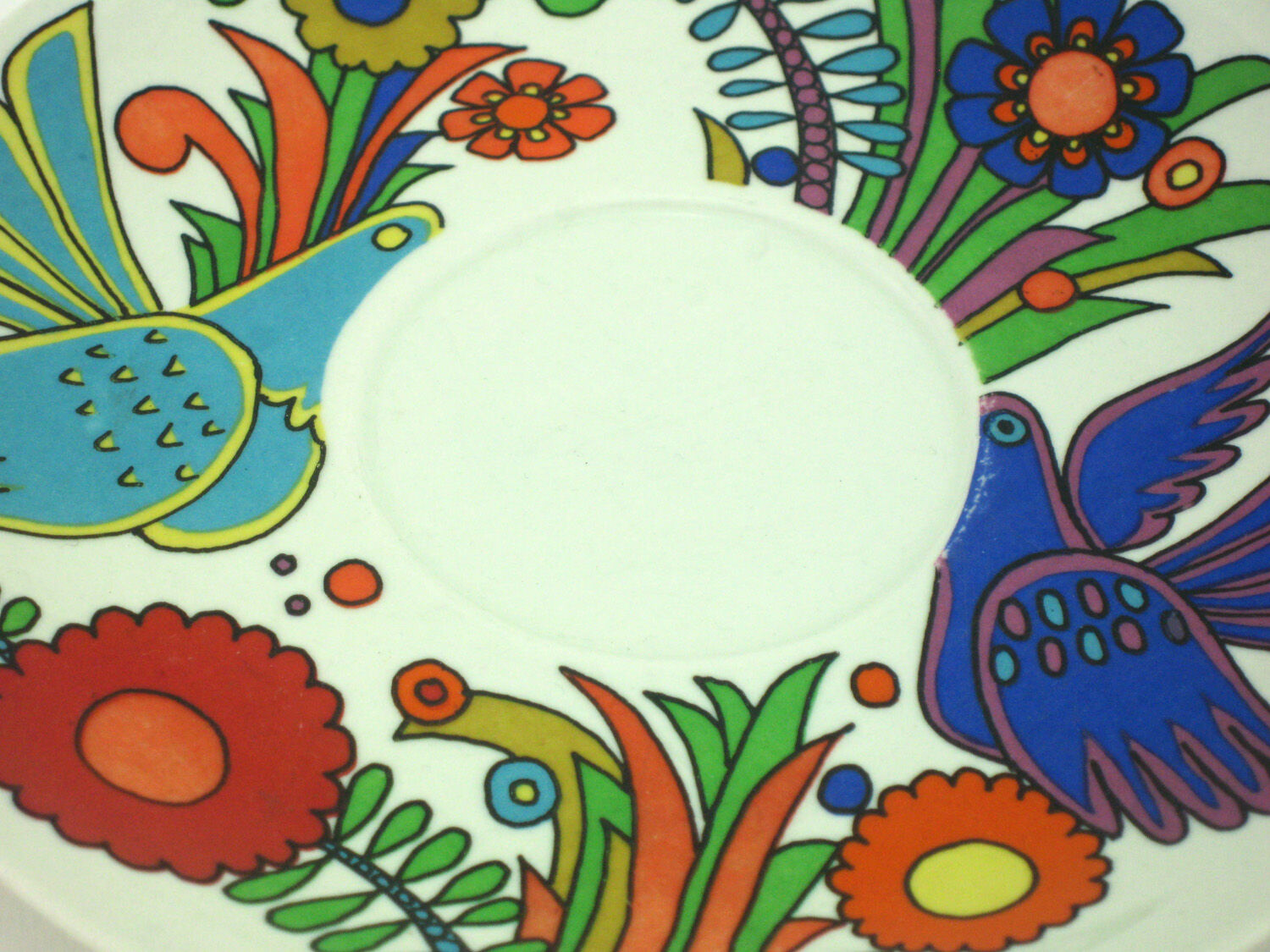 Porcelain cut plate - Acapulco Villeroy - Boch -made in Luxembourg - vintage 60s