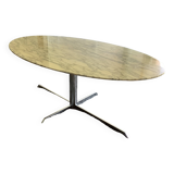 Oval table in Roche and Bobois marble, year 1975