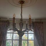 Golden bronze chandelier