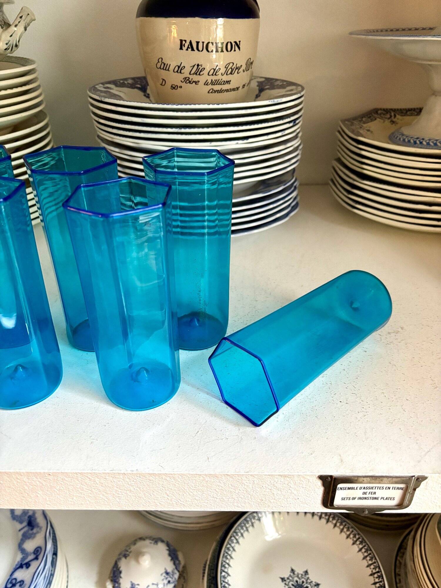 7 Murano glass glasses by Carlo Scarpa for Venini, Italy