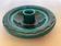 Green ceramic cellar rat candlestick